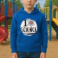 I Love Science L Cool Scientist Theme Graphic Meaningful Gift Kids Hoodie thumb 2