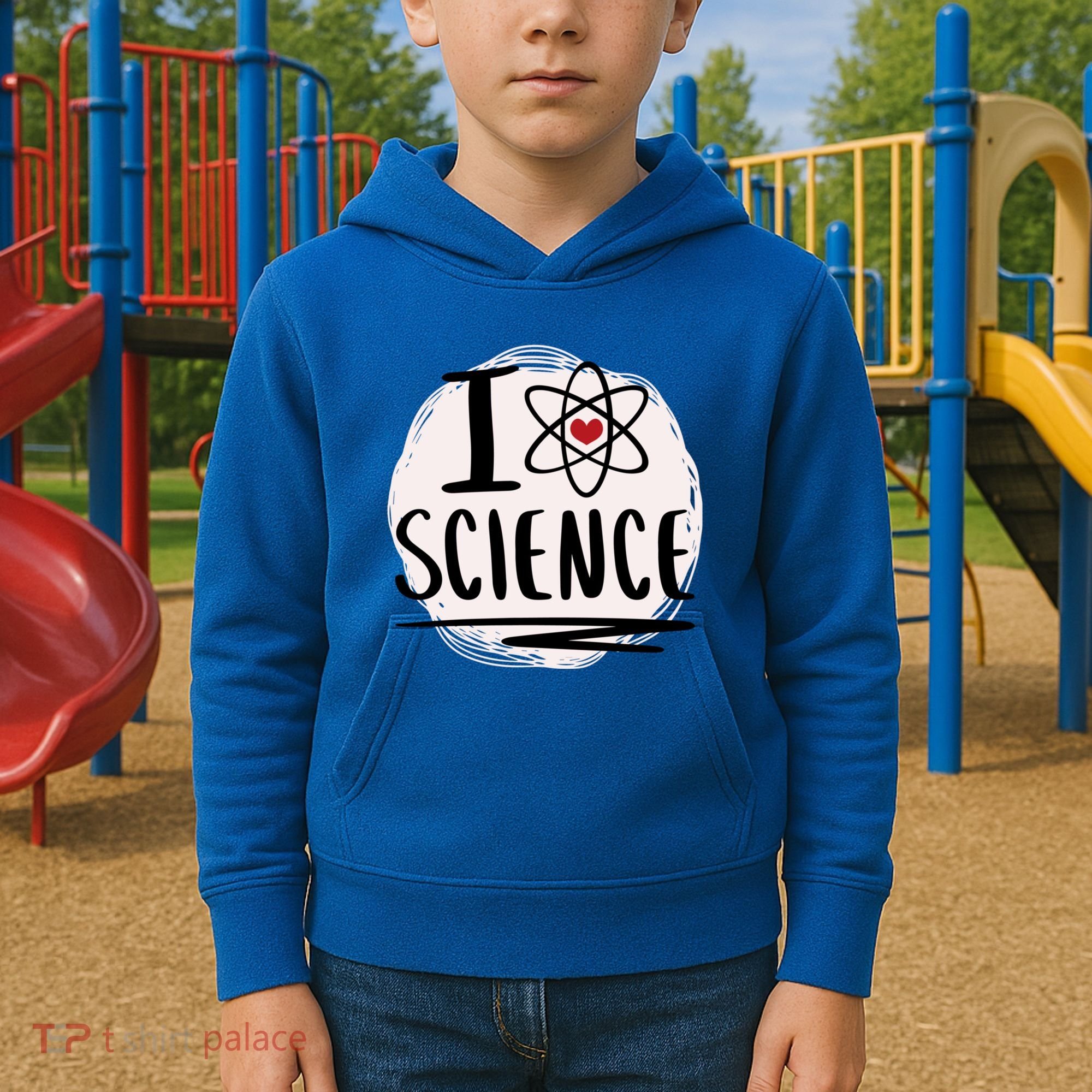 I Love Science L Cool Scientist Theme Graphic Meaningful Gift Kids Hoodie