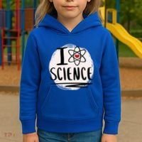 I Love Science L Cool Scientist Theme Graphic Meaningful Gift Kids Hoodie thumb 3