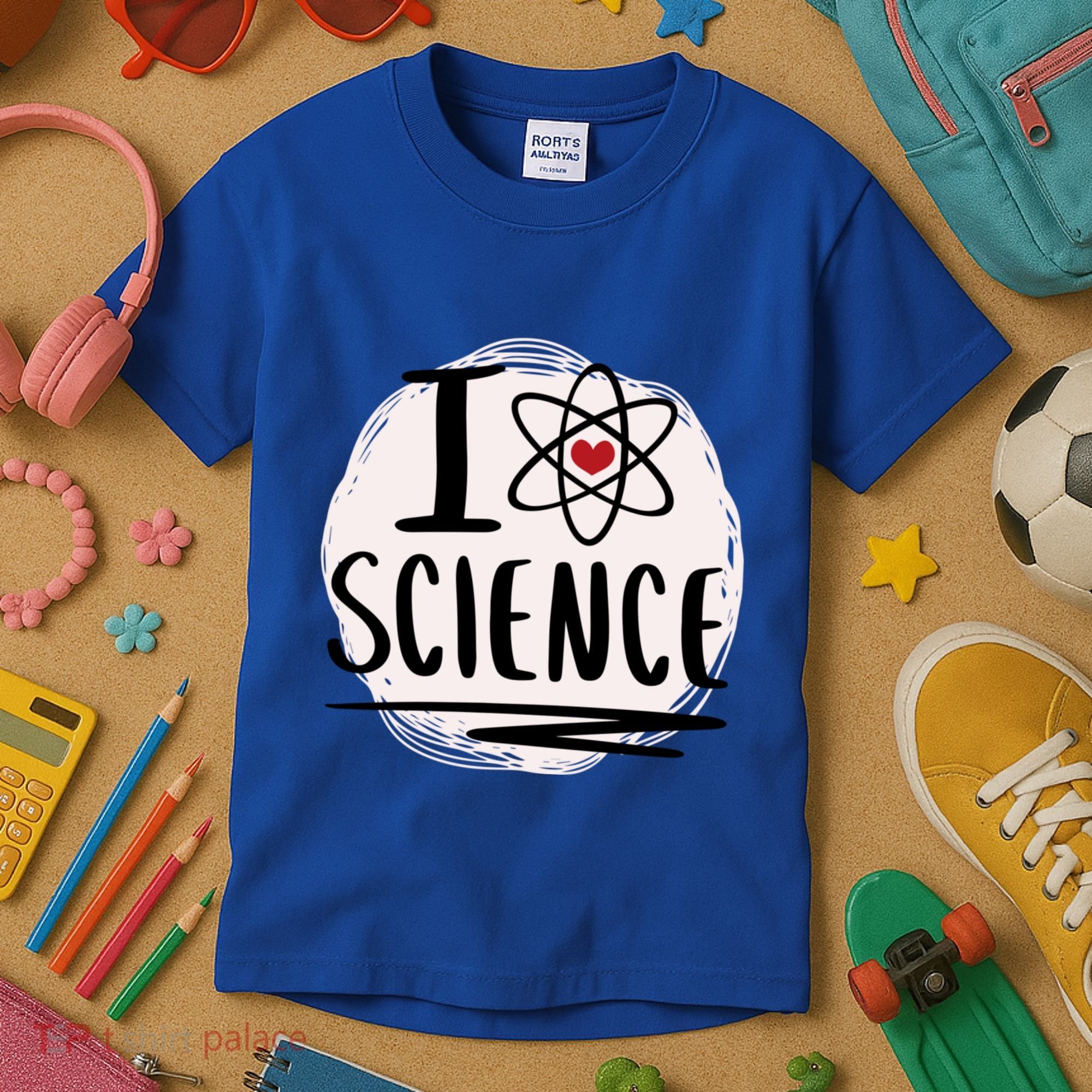 I Love Science L Cool Scientist Theme Graphic Meaningful Gift Kids T-Shirt