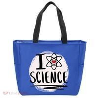 I Love Science L Cool Scientist Theme Graphic Meaningful Gift Tote Bag thumb 0