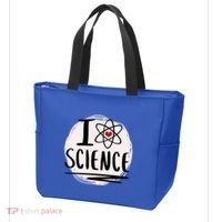 I Love Science L Cool Scientist Theme Graphic Meaningful Gift Tote Bag thumb 3