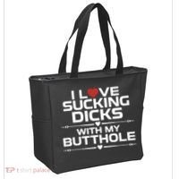 I Love Sucking Dicks With My Butthole Tote Bag thumb 2