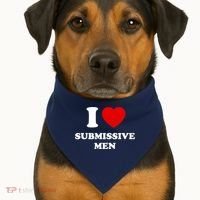 I Love Submissive M.e.n USA-Made Doggie Bandana thumb 1