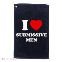 I Love Submissive M.e.n Golf Towel thumb 0