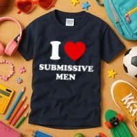 I Love Submissive M.e.n Kids T-Shirt thumb 3