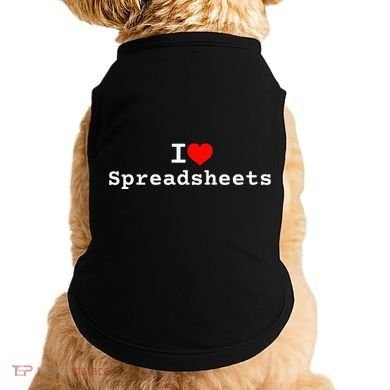 I Love Spreadsheets Doggie Tank