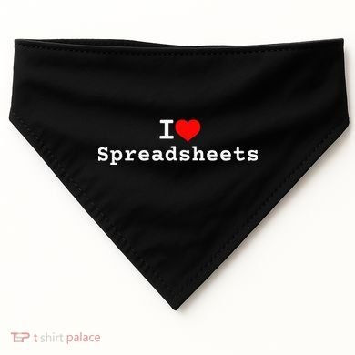 I Love Spreadsheets USA-Made Doggie Bandana