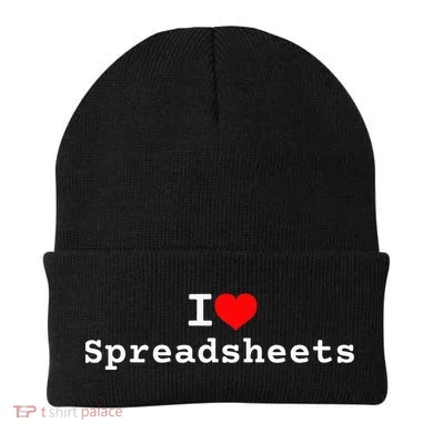 I Love Spreadsheets Beanie