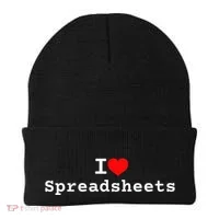 I Love Spreadsheets Beanie thumb 0