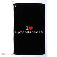 I Love Spreadsheets Golf Towel thumb 0