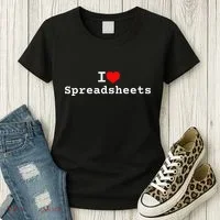 I Love Spreadsheets Women's T-Shirt thumb 3