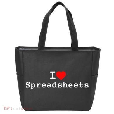I Love Spreadsheets Tote Bag