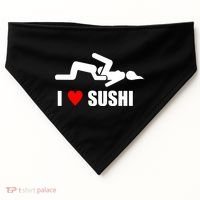 I Love Sushi USA-Made Doggie Bandana thumb 0