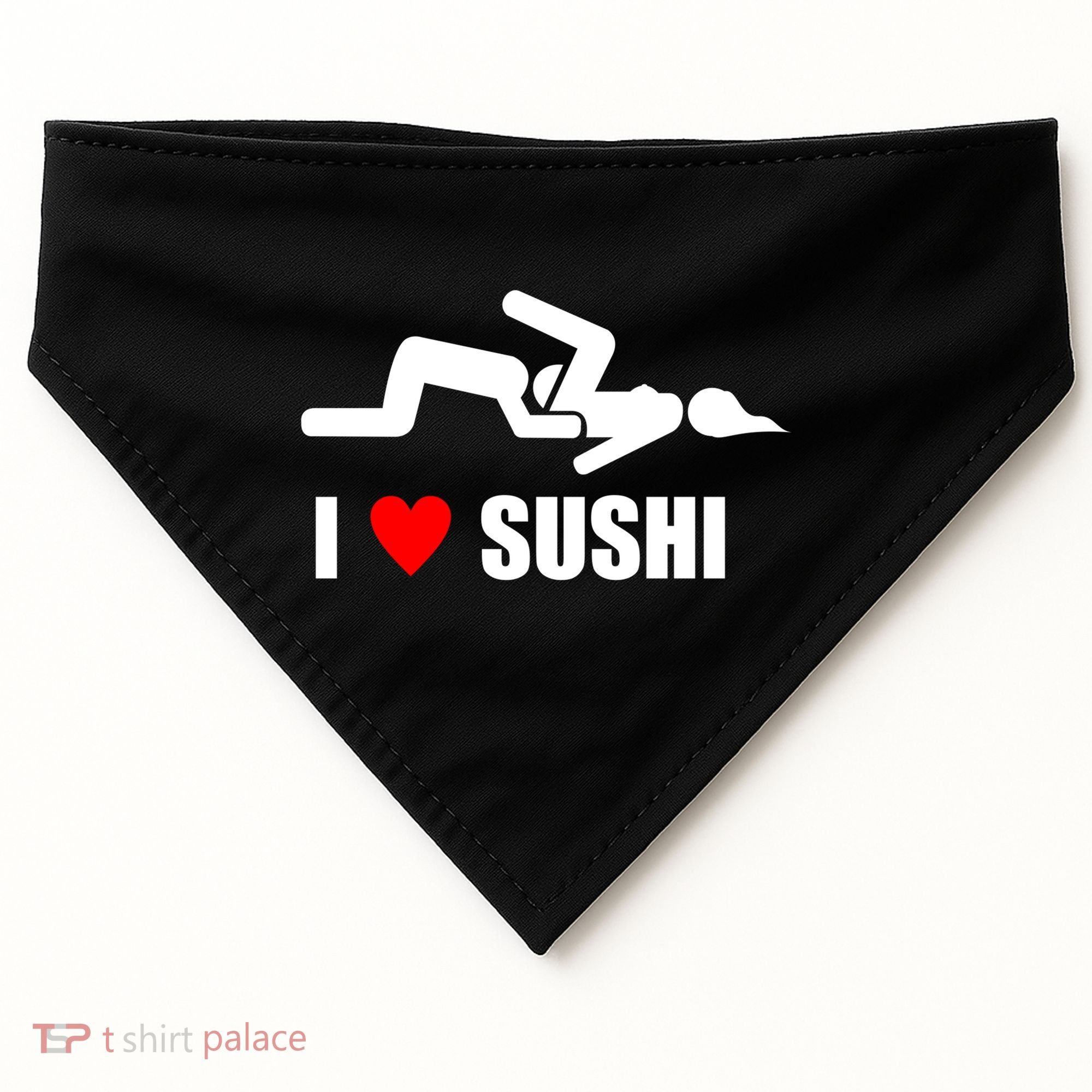 I Love Sushi USA-Made Doggie Bandana