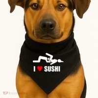 I Love Sushi USA-Made Doggie Bandana thumb 1