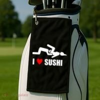 I Love Sushi Golf Towel thumb 2