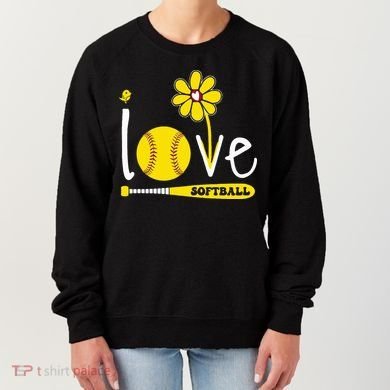 I Love Softball Women's Sweatshirt