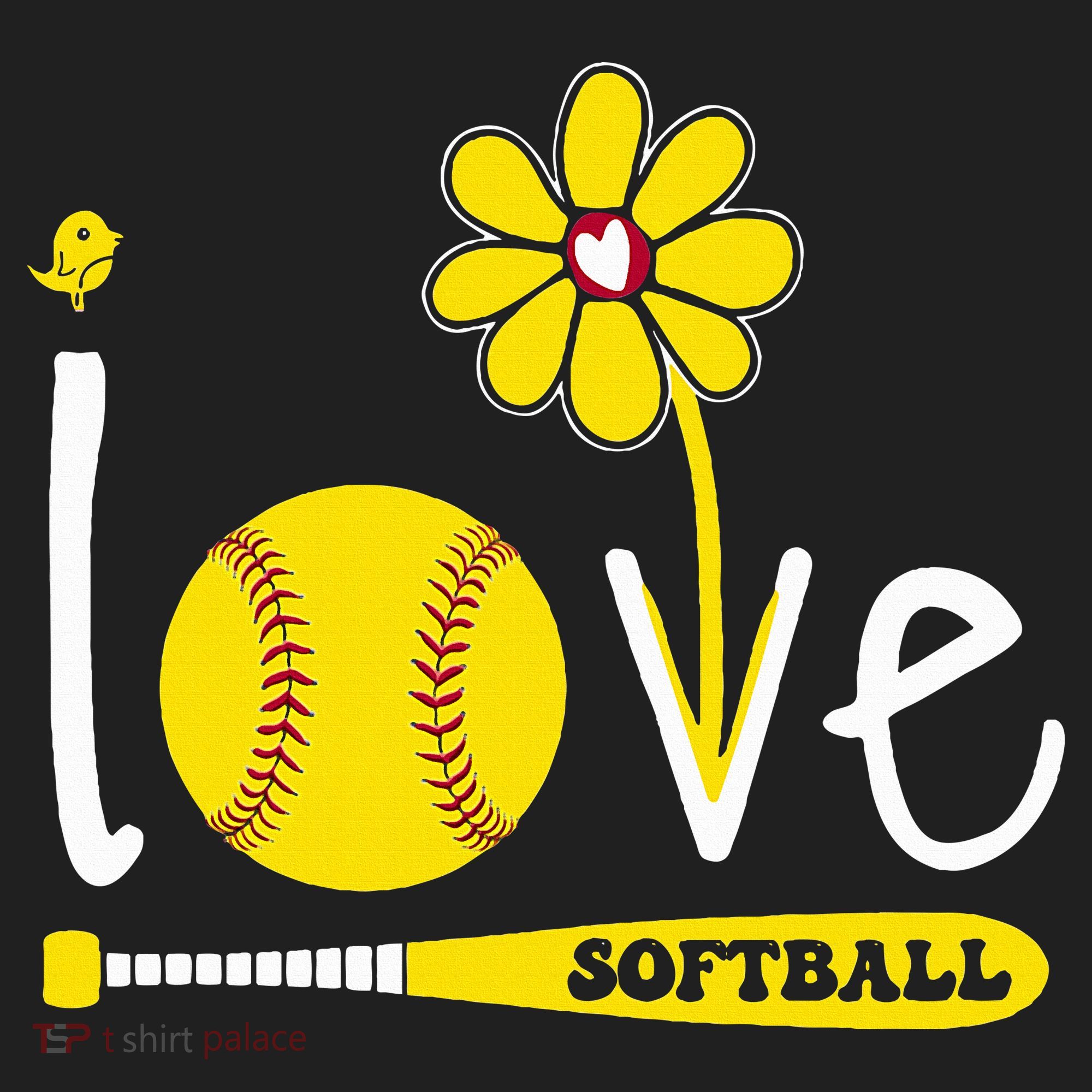 I Love Softball Women's Sweatshirt
