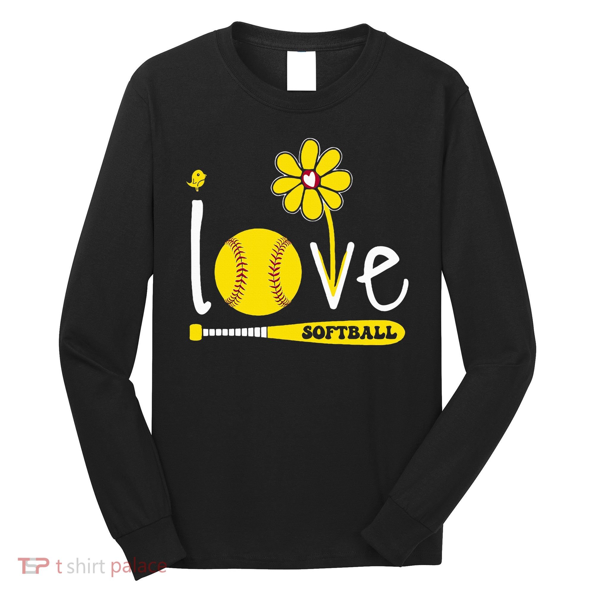I Love Softball Long Sleeve Shirt