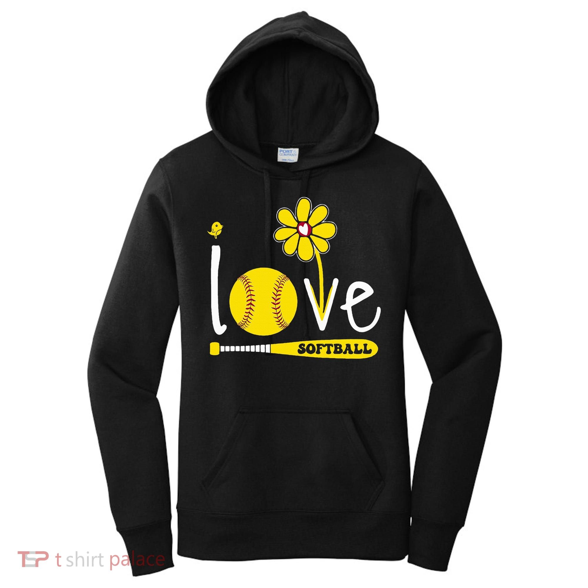 I Love Softball Women's Hoodie