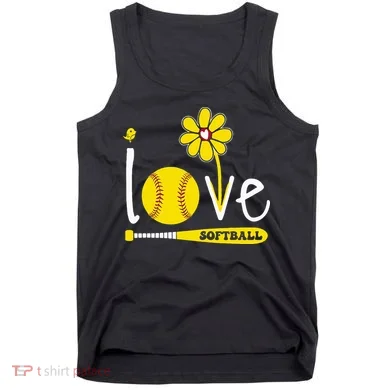 I Love Softball Tank Top