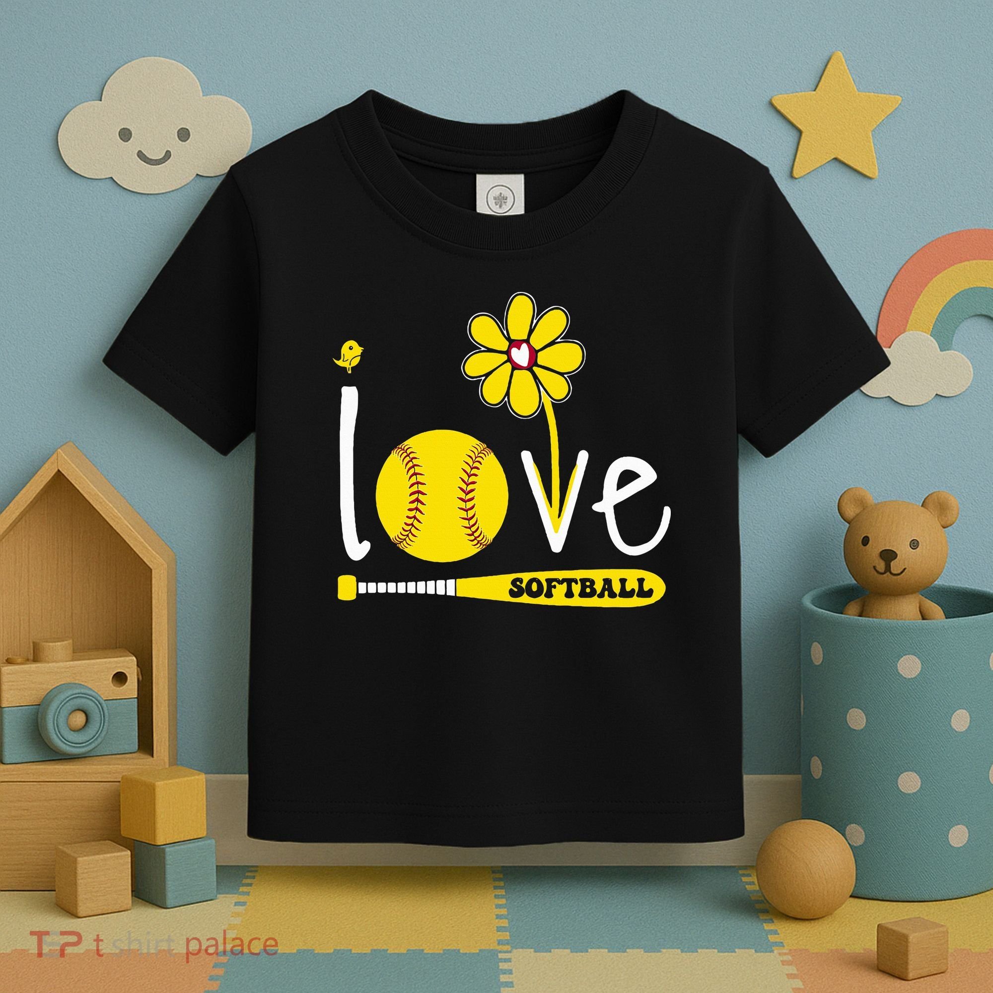 I Love Softball Toddler T-Shirt