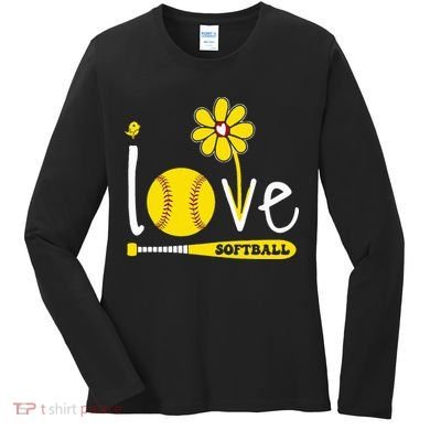I Love Softball Women's Long Sleeve Shirt
