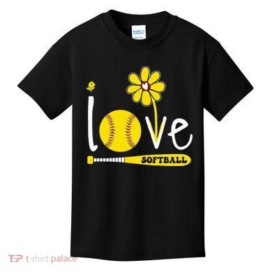 I Love Softball Kids T-Shirt