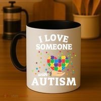 I Love Someone With Autism Gift Coffee Mug thumb 4