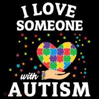 I Love Someone With Autism Gift Ornament thumb 1
