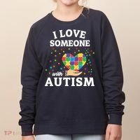 I Love Someone With Autism Gift Women's Sweatshirt thumb 0