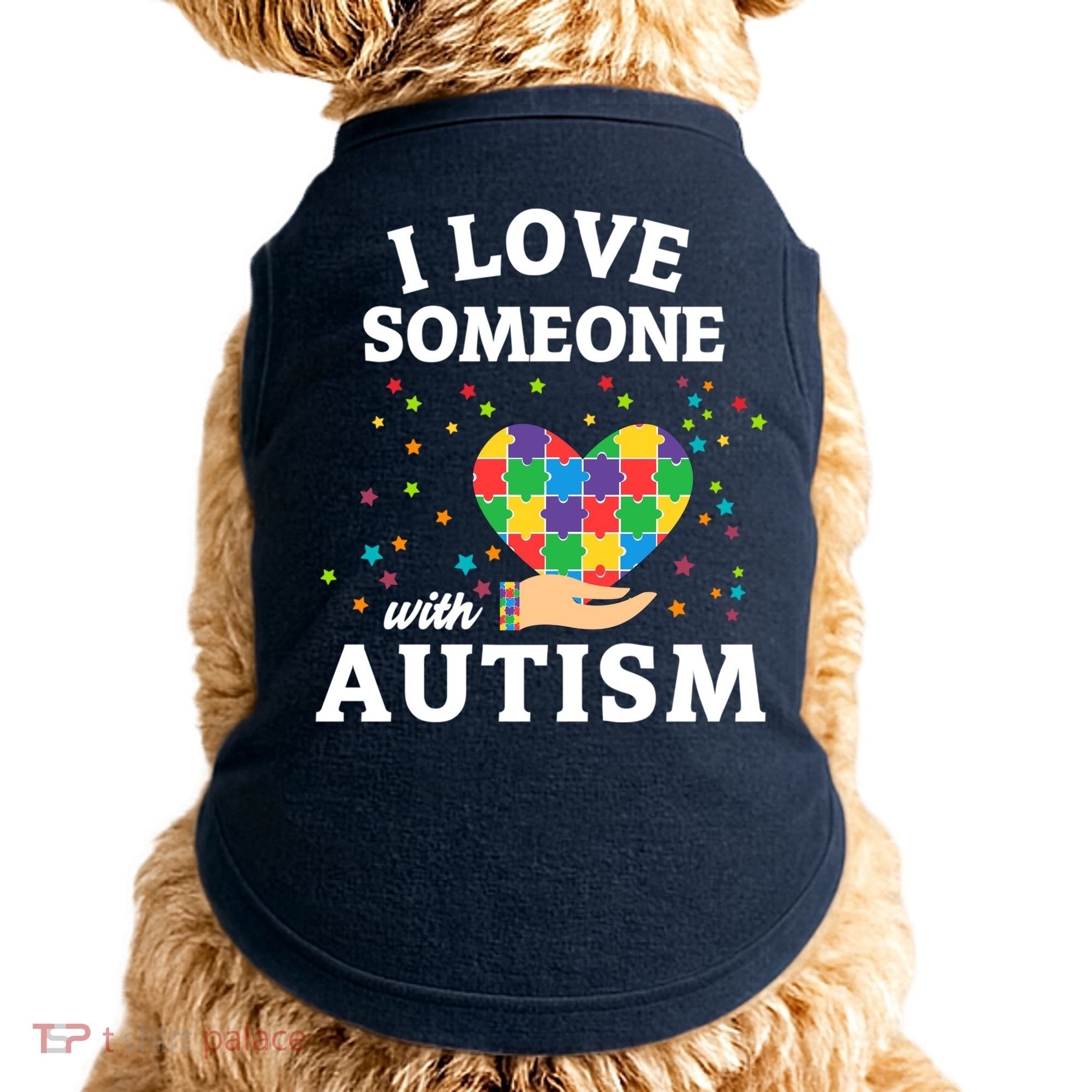I Love Someone With Autism Gift Doggie Tank