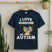 I Love Someone With Autism Gift T-Shirt thumb 2