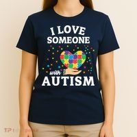 I Love Someone With Autism Gift T-Shirt thumb 4