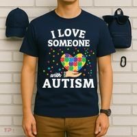 I Love Someone With Autism Gift T-Shirt thumb 6