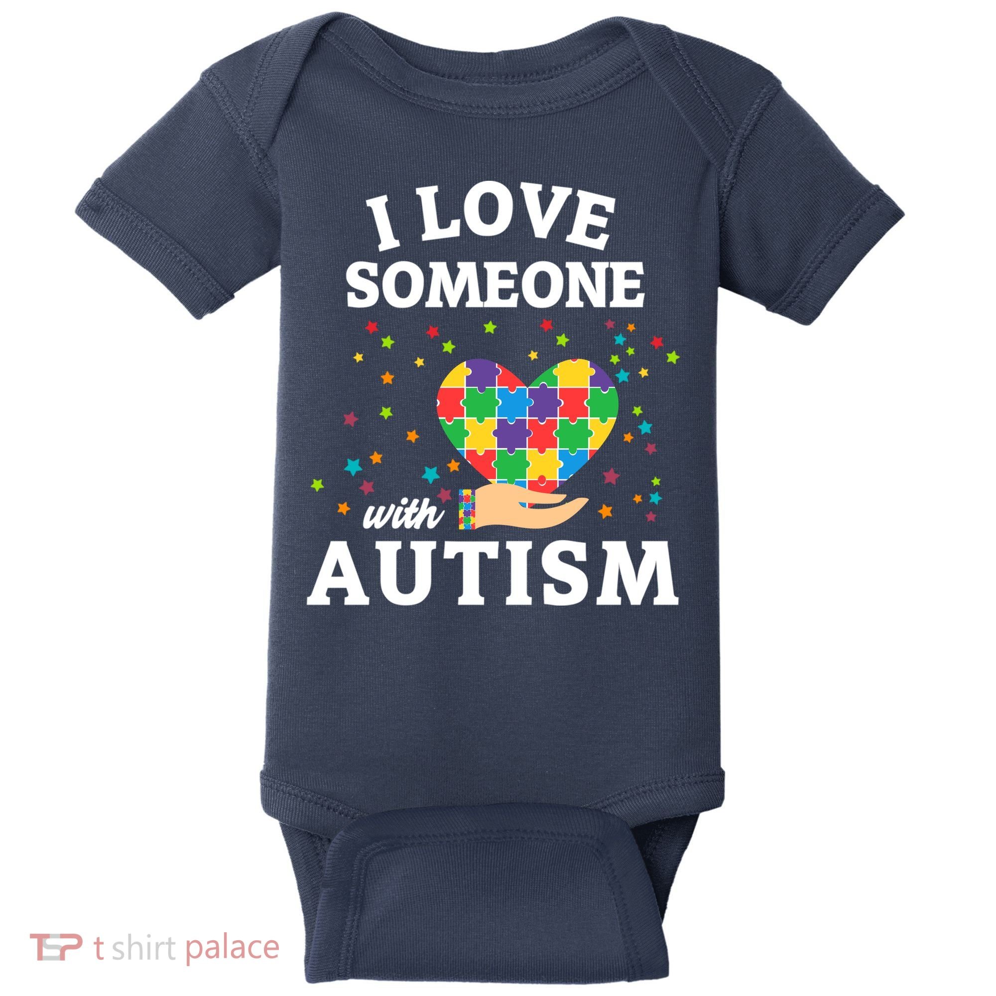 I Love Someone With Autism Gift Baby Bodysuit