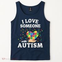 I Love Someone With Autism Gift Tank Top thumb 2