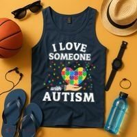 I Love Someone With Autism Gift Tank Top thumb 4