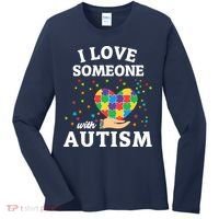 I Love Someone With Autism Gift Women's Long Sleeve Shirt thumb 0