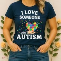 I Love Someone With Autism Gift Women's T-Shirt thumb 2