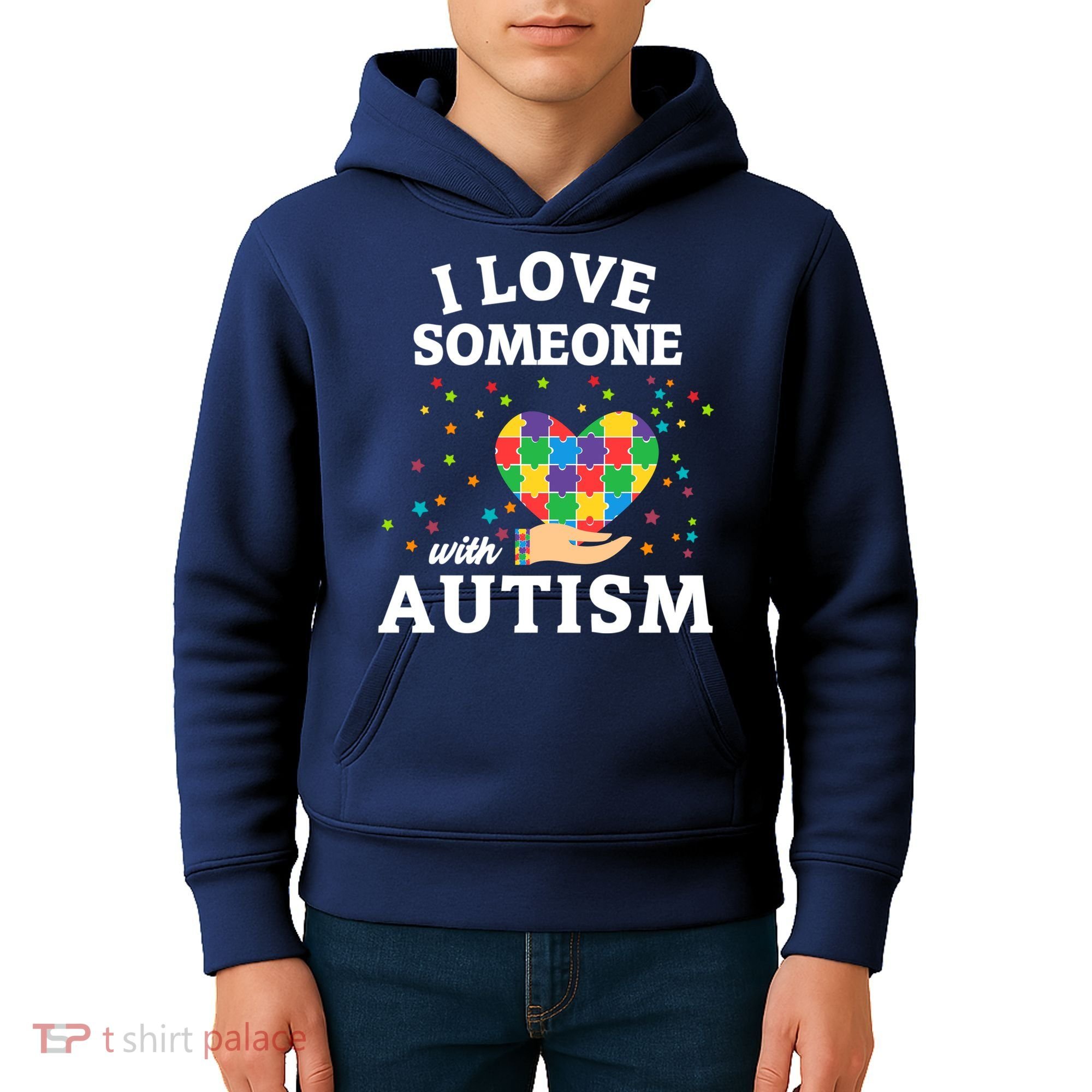 I Love Someone With Autism Gift Kids Hoodie