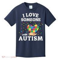 I Love Someone With Autism Gift Kids T-Shirt thumb 0