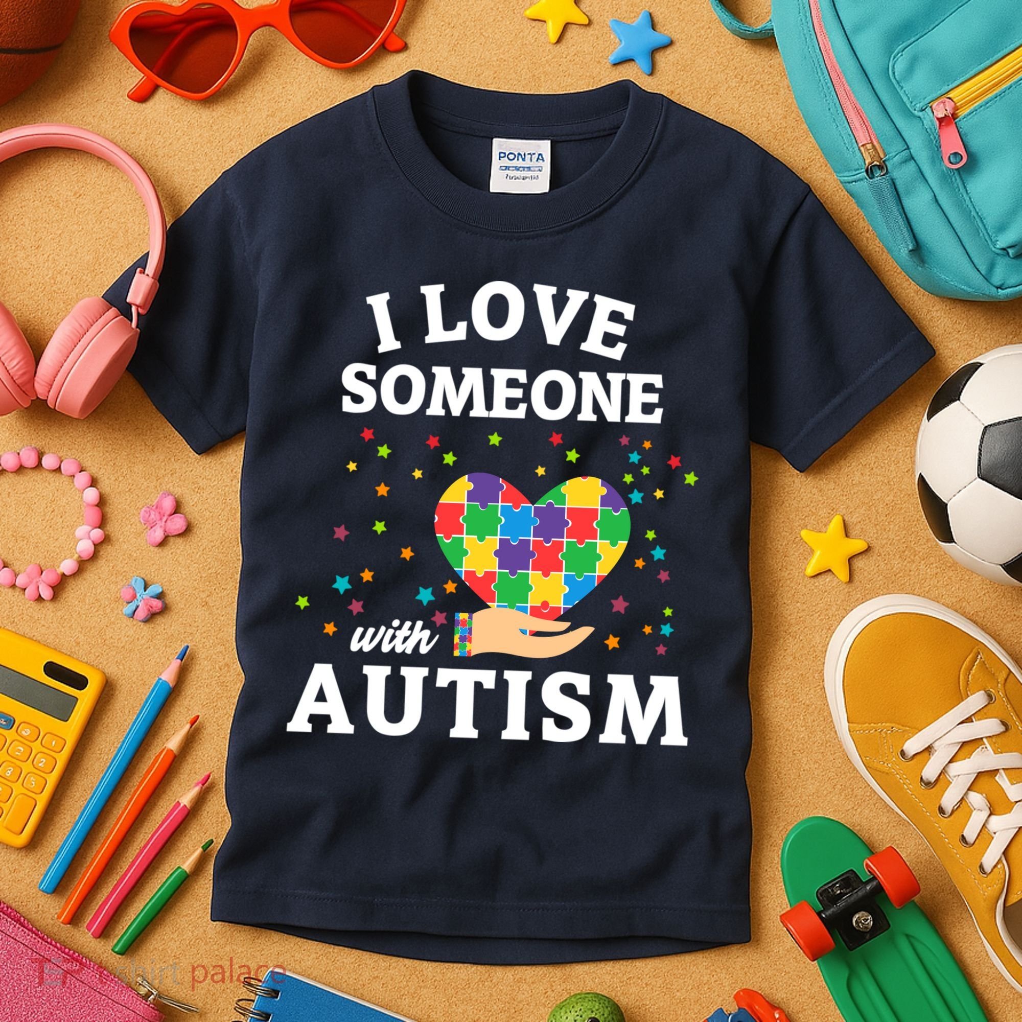 I Love Someone With Autism Gift Kids T-Shirt