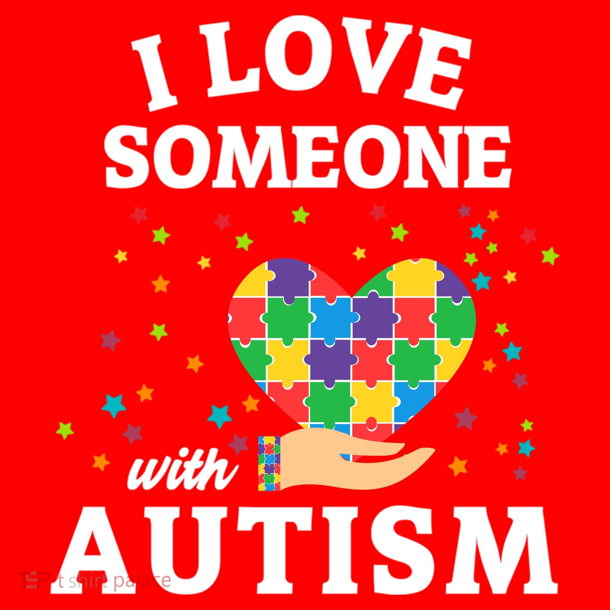 I Love Someone With Autism Gift Santa Hat