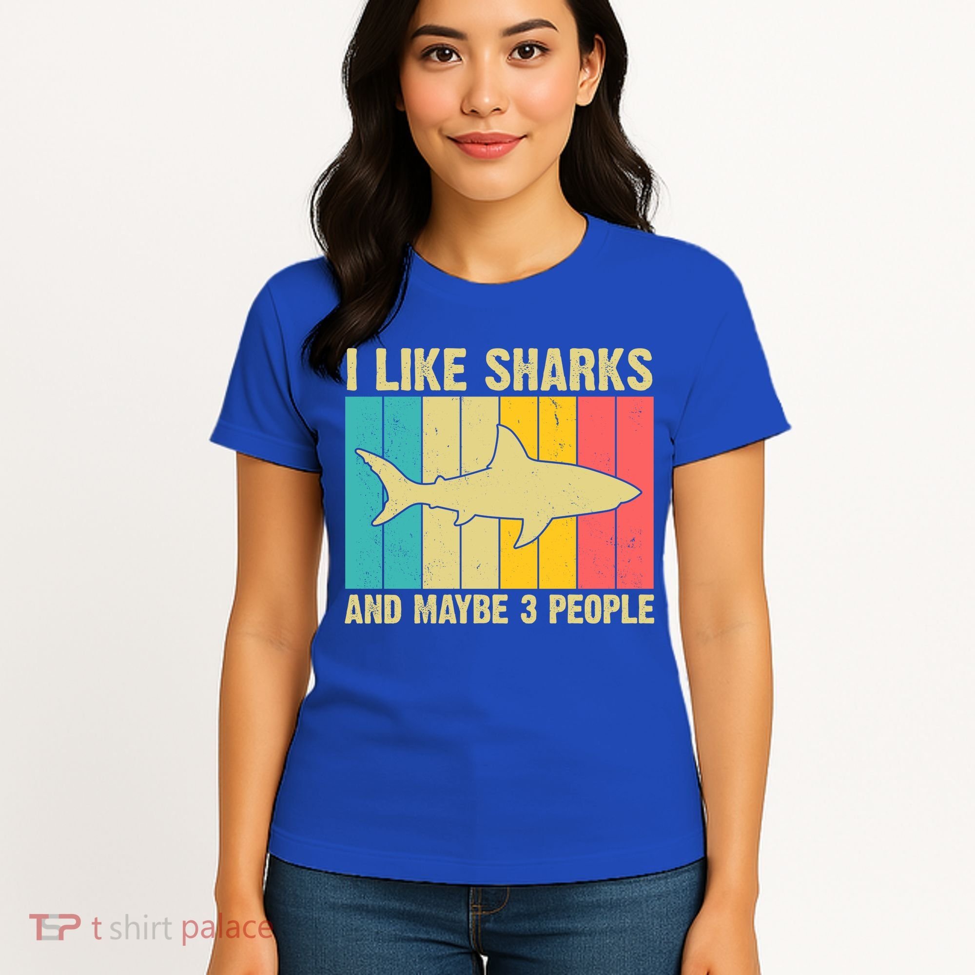 I Like Sharks And Maybe 3 People Funny Shark Lover Women's T-Shirt