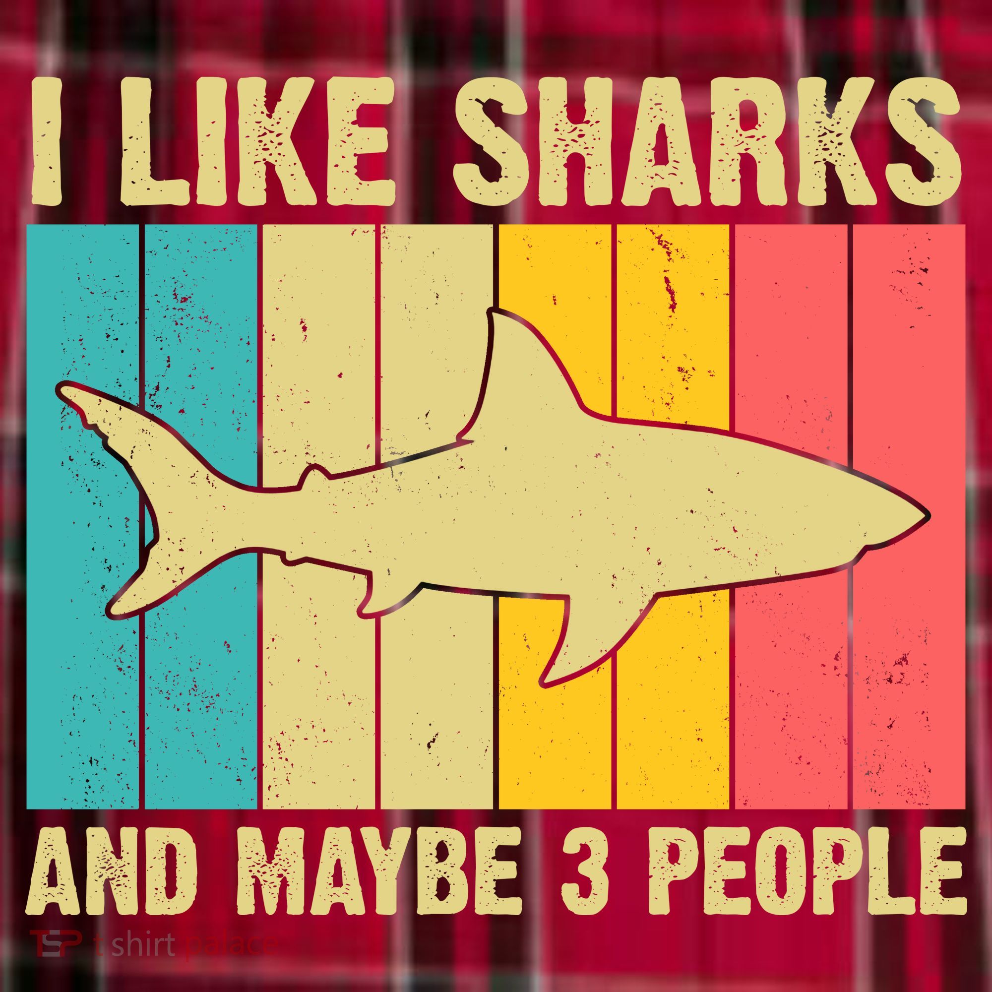 I Like Sharks And Maybe 3 People Funny Shark Lover Women's Flannel Plaid Pajama Pants