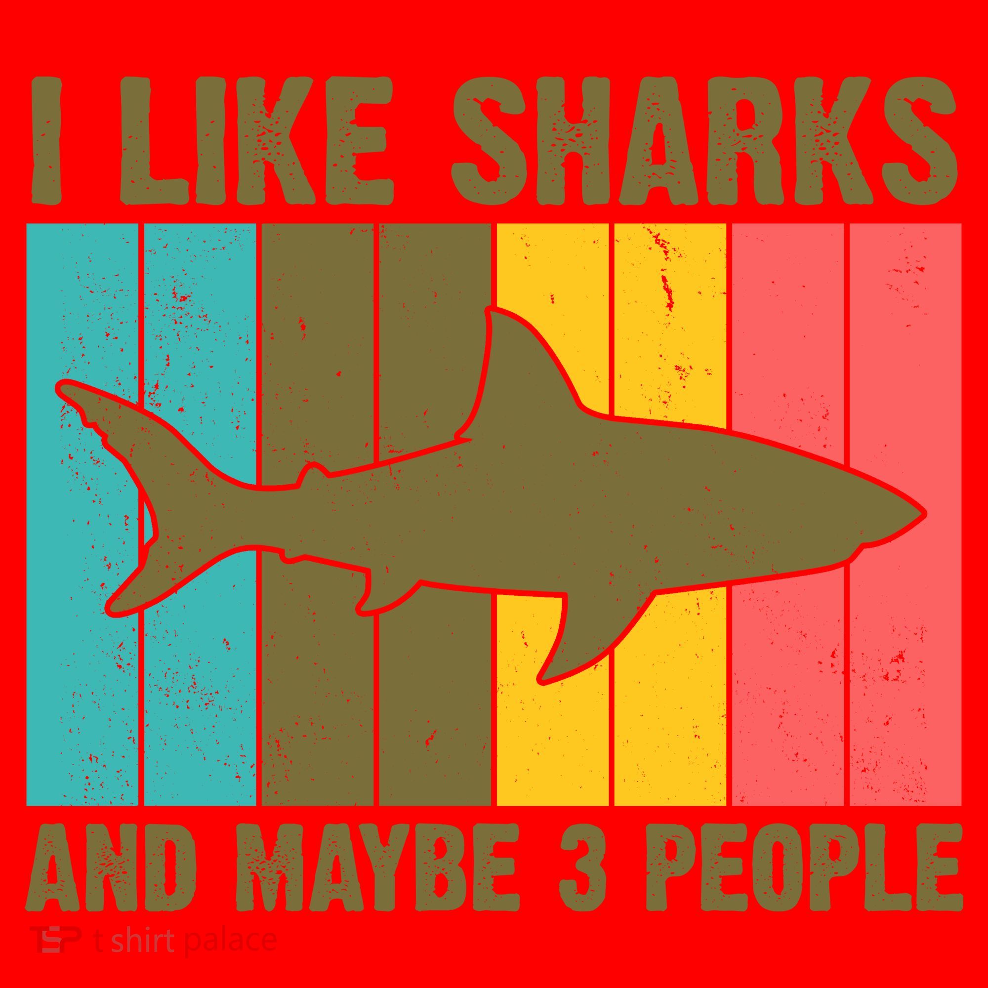 I Like Sharks And Maybe 3 People Funny Shark Lover Santa Hat