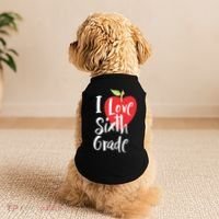 I Love Sixth Grade Back To School 6Th Grade Teacher Student Gift Doggie Tank thumb 2