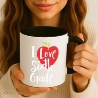 I Love Sixth Grade Back To School 6Th Grade Teacher Student Gift Coffee Mug thumb 3